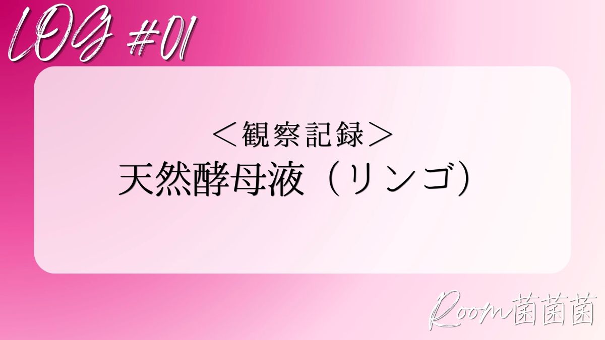 リンゴ酵母液の観察記録のアイキャッチ